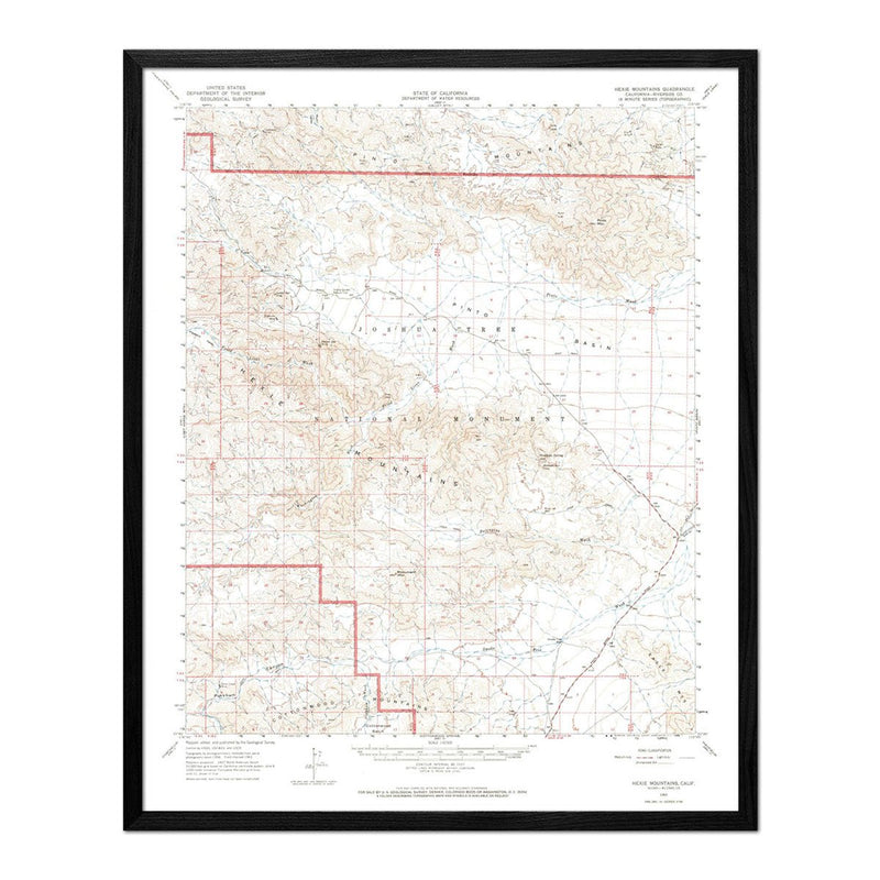 Joshua Tree National Park 1963 USGS Map - Muir Way - Vintage Map