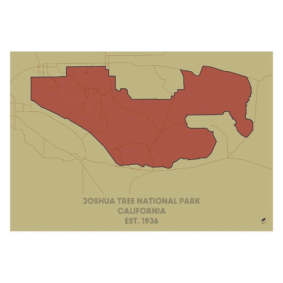 Joshua Tree National Park Poster | National Park Map | Muir Way