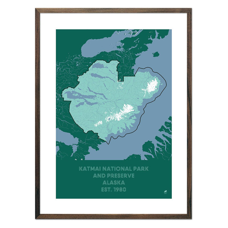 Katmai National Park and Preserve Map - Muir Way - National Park