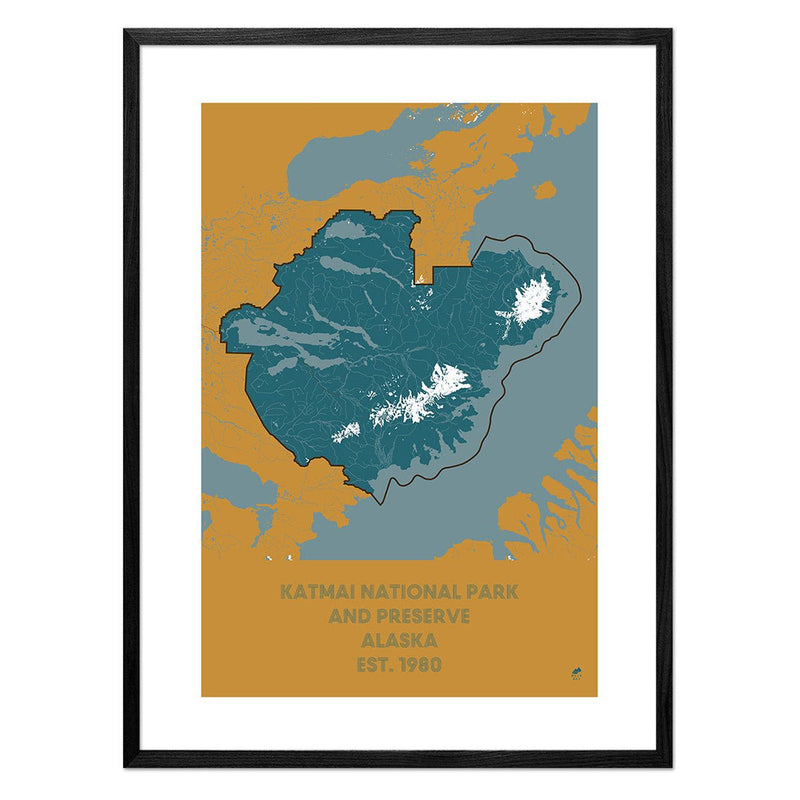 Katmai National Park and Preserve Map - Muir Way - National Park