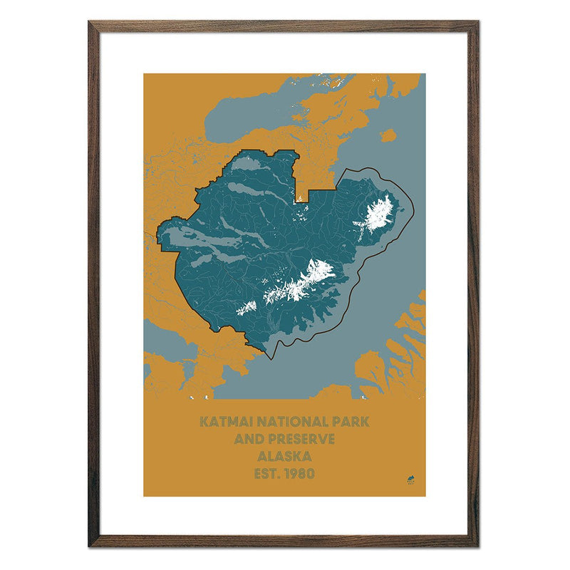 Katmai National Park and Preserve Map - Muir Way - National Park