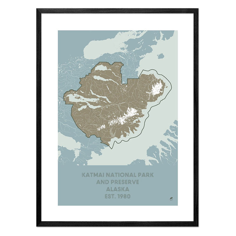 Katmai National Park and Preserve Map - Muir Way - National Park