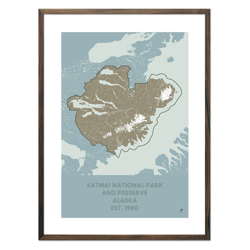 Katmai National Park and Preserve Map - Muir Way - National Park