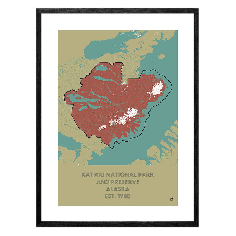 Katmai National Park and Preserve Map - Muir Way - National Park