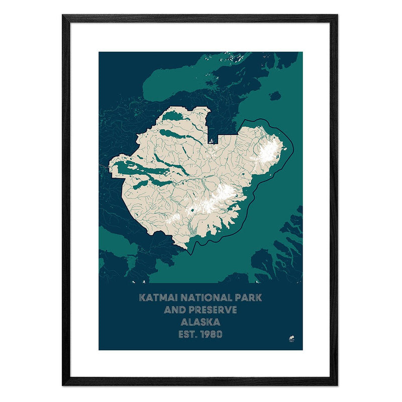Katmai National Park and Preserve Map - Muir Way - National Park