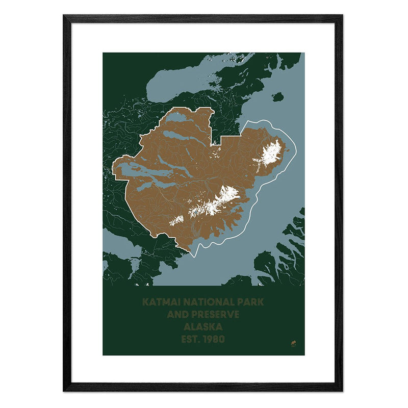 Katmai National Park and Preserve Map - Muir Way - National Park