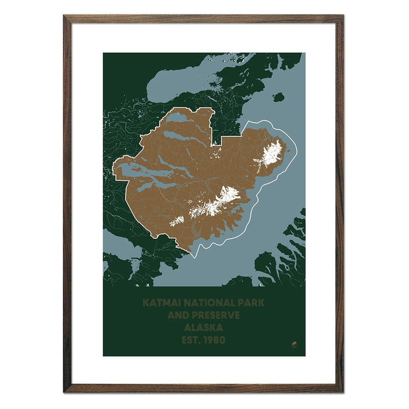 Katmai National Park and Preserve Map - Muir Way - National Park