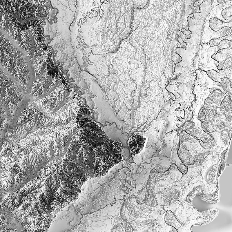 Louisiana Elevation Map - Muir Way - Elevation