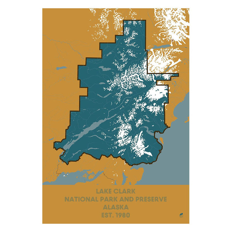 Lake Clark National Park and Preserve Map - Muir Way - National Park