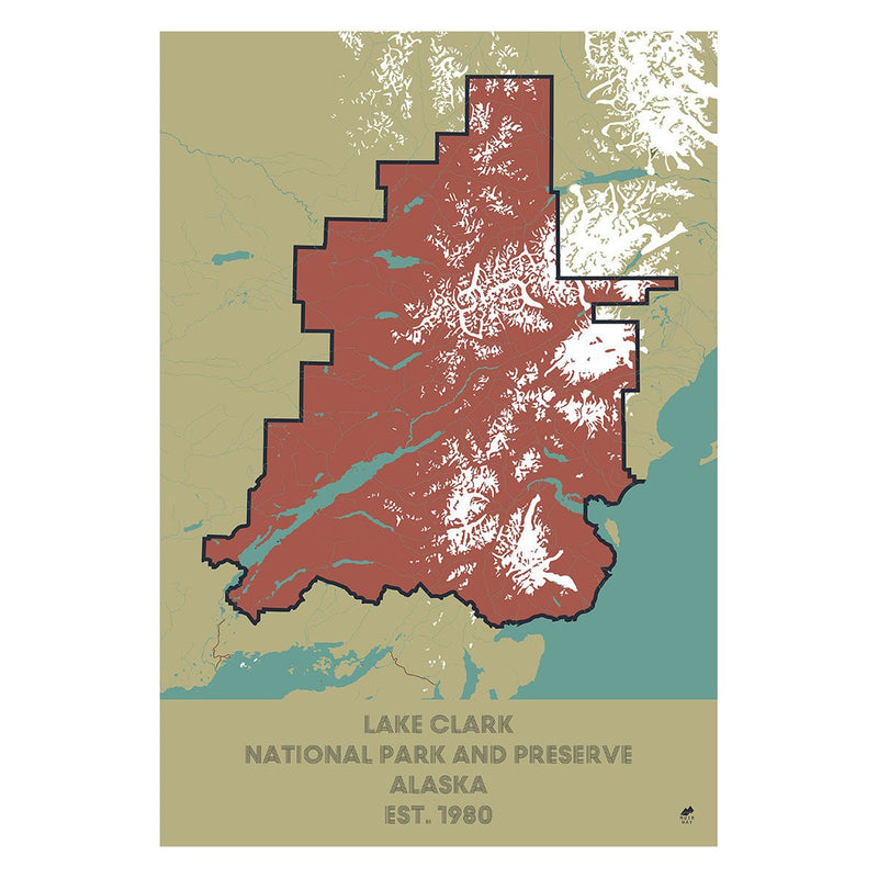 Lake Clark National Park and Preserve Map - Muir Way - National Park