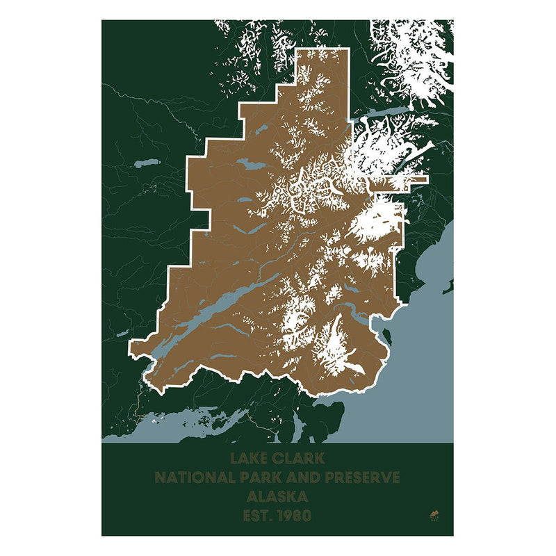 Lake Clark National Park and Preserve Map - Muir Way - National Park