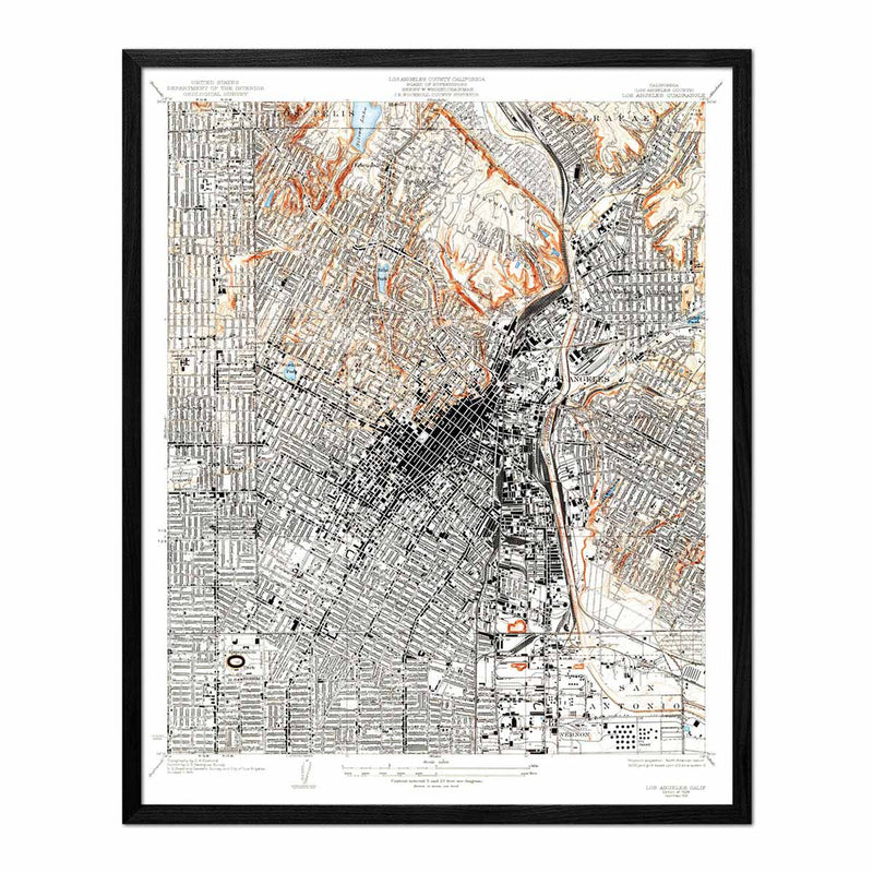 Los Angeles, CA 1931 USGS Map - Muir Way - Vintage Map