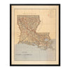Louisiana State 1876 Map