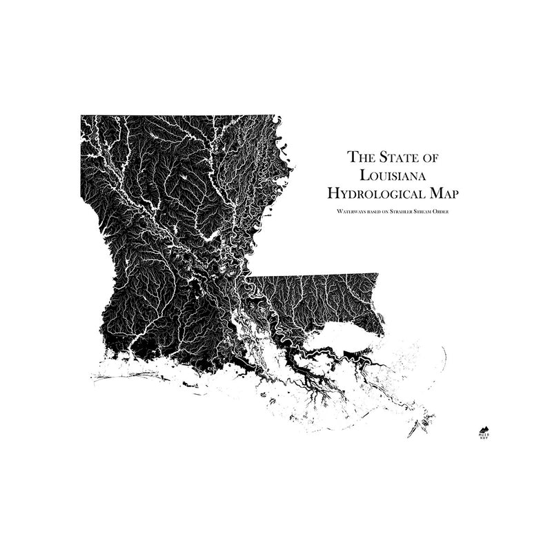 Louisiana Hydrological Map - Muir Way - Hydrology