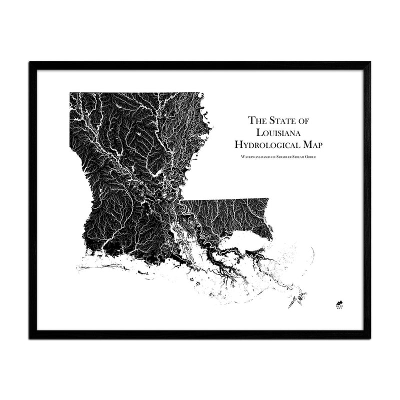 Louisiana Hydrological Map - Muir Way - Hydrology