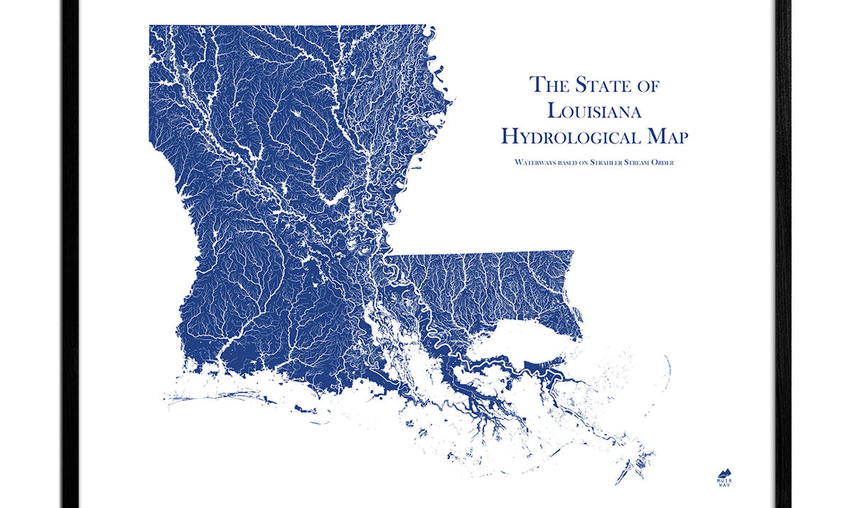 Louisiana Hydrology Map