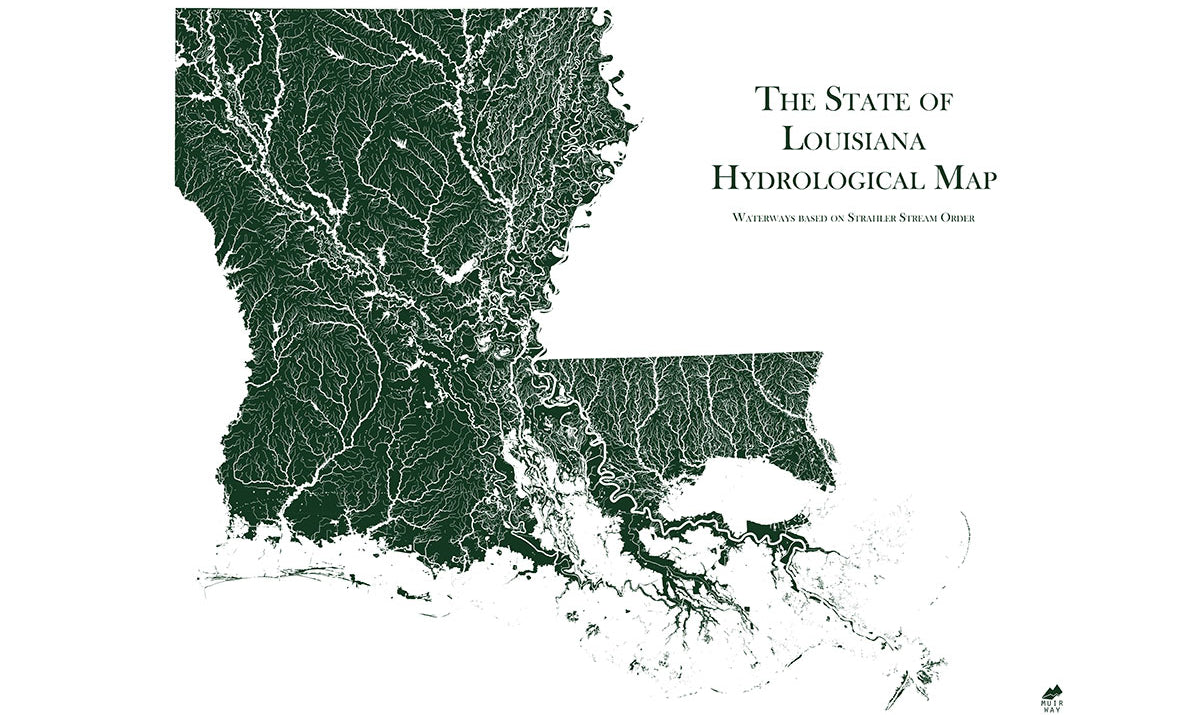 Louisiana Rivers Map