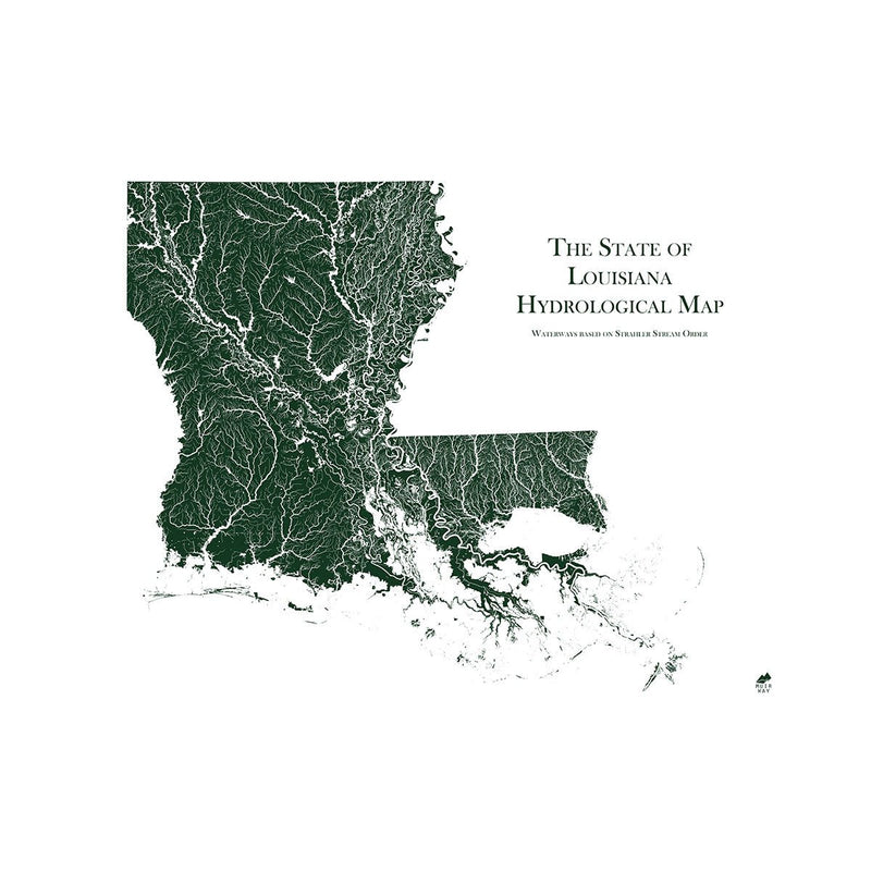 Louisiana Hydrological Map - Muir Way - Hydrology