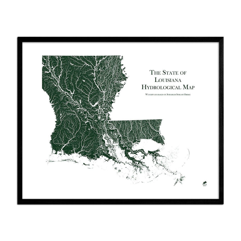 Louisiana Hydrological Map - Muir Way - Hydrology
