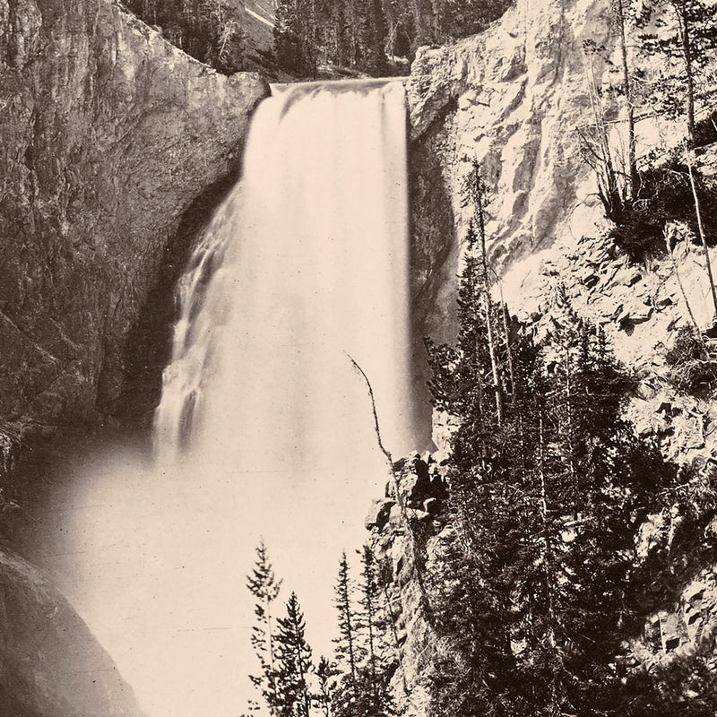 Lower Falls of the Yellowstone, Near View, Yellowstone 1873 - Muir Way - Photograph