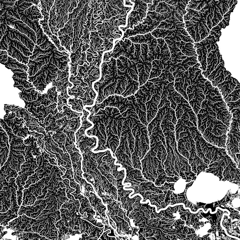 Lower Mississippi Regional Hydrological Map - Muir Way - Hydrology