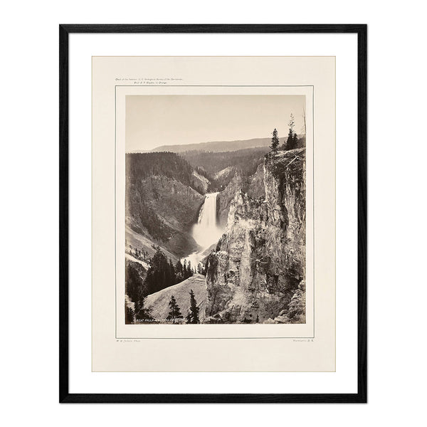 Lower Falls of the Yellowstone, Distant View, Yellowstone 1873 - Muir Way