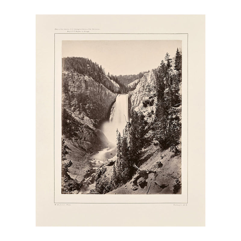 Lower Falls of the Yellowstone, Near View, Yellowstone 1873 - Muir Way - Photograph