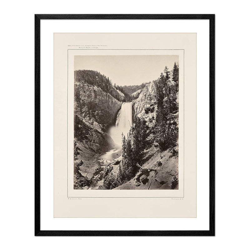Lower Falls of the Yellowstone, Near View, Yellowstone 1873 - Muir Way - Photograph