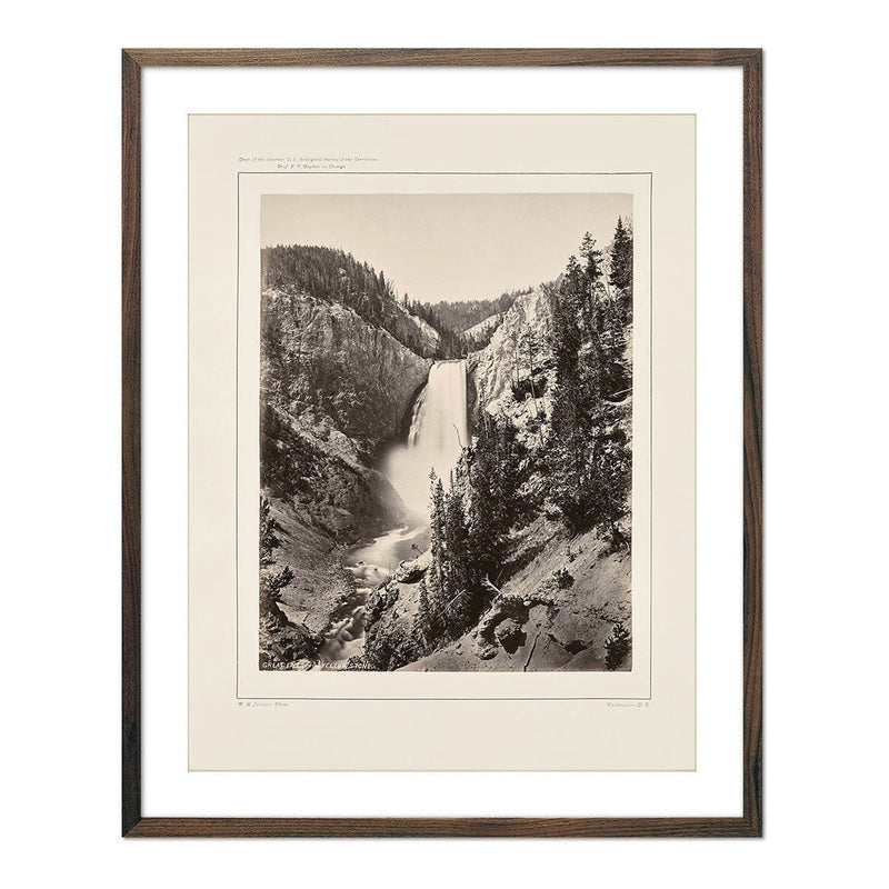 Lower Falls of the Yellowstone, Near View, Yellowstone 1873 - Muir Way - Photograph