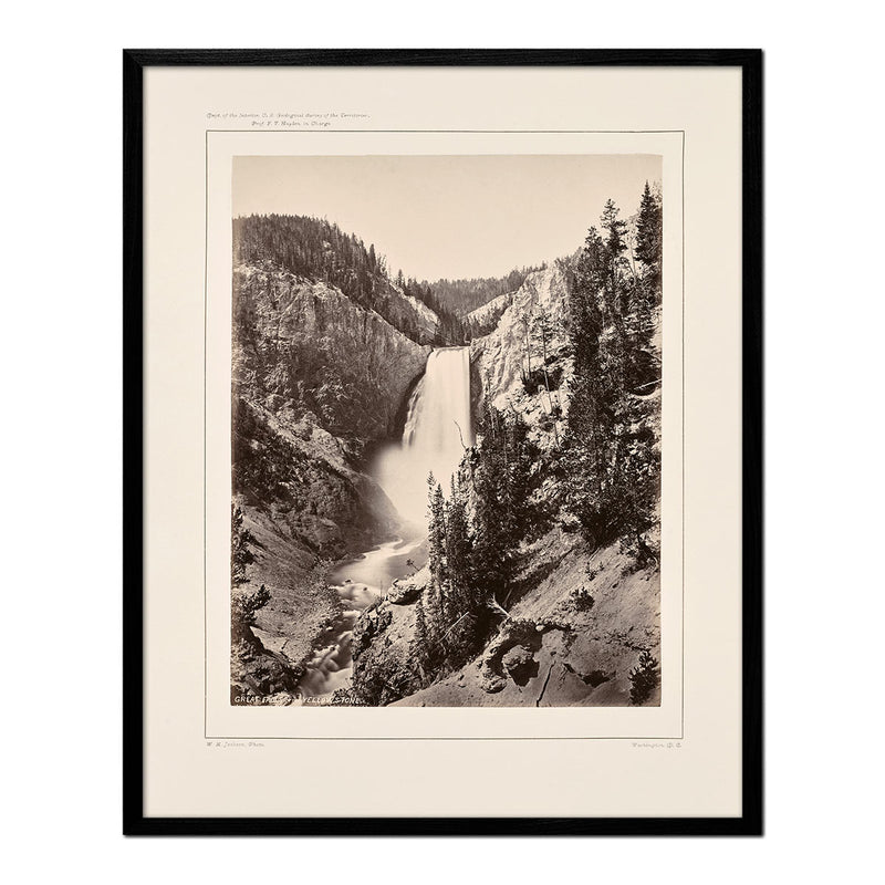 Lower Falls of the Yellowstone, Near View, Yellowstone 1873 - Muir Way - Photograph