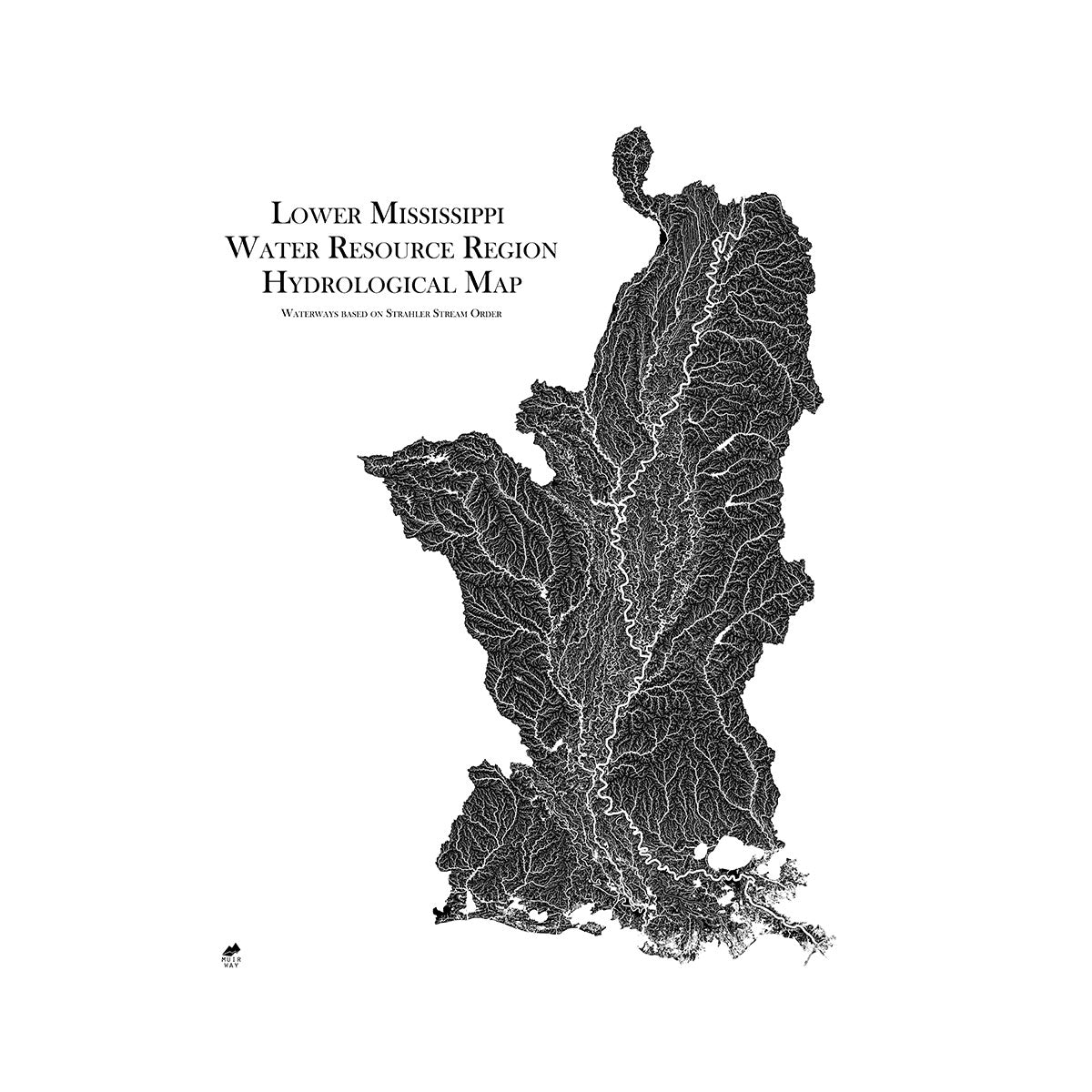 Lower Mississippi Regional Hydrological Map