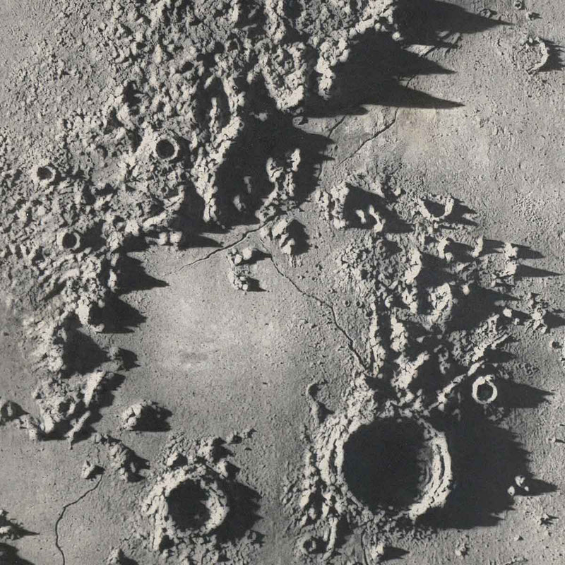 1874 Lunar Apennines, Archemedes Craters Print - Muir Way - Astronomy
