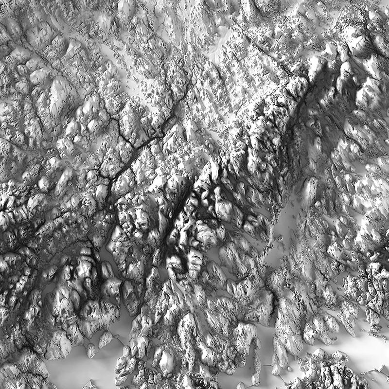 Maine Elevation Map - Muir Way - Elevation