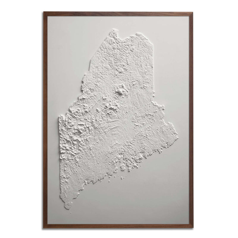 Maine 3D Raised Relief Map - Muir Way - 3D