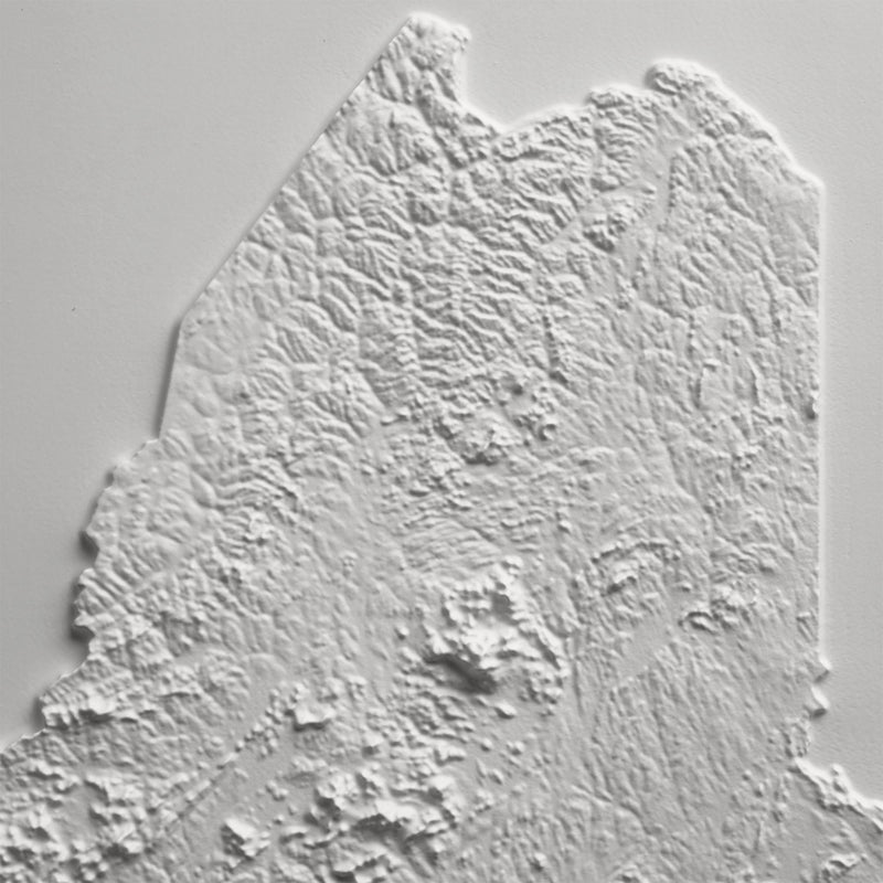Maine 3D Raised Relief Map - Muir Way - 3D