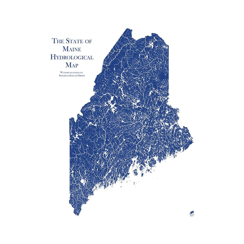 Maine Hydrological Map - Muir Way - Hydrology