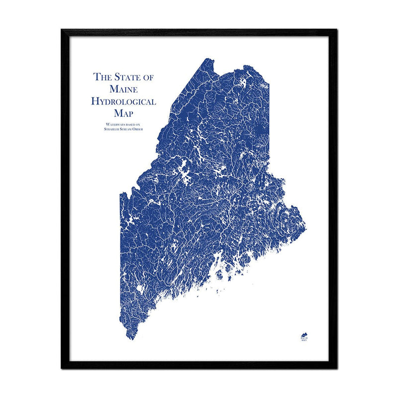 Maine Hydrological Map - Muir Way - Hydrology