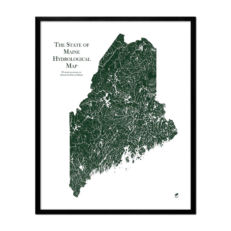 Maine Hydrological Map - Muir Way - Hydrology
