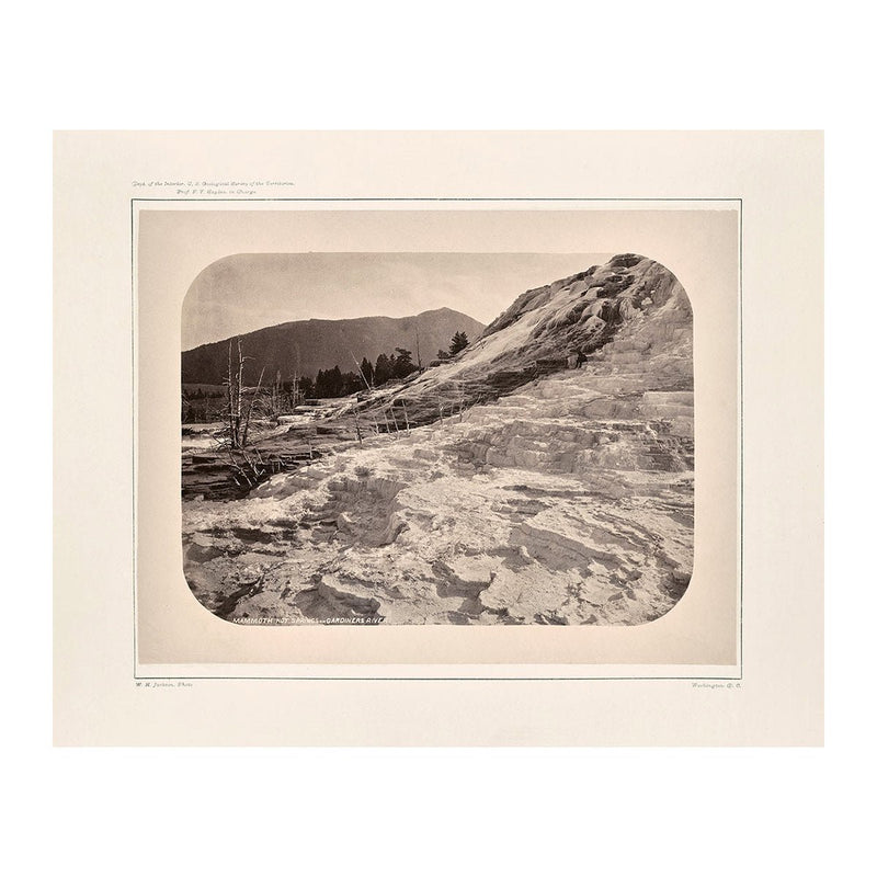 Photograph of Mammoth Hot Springs on Gardiner's River