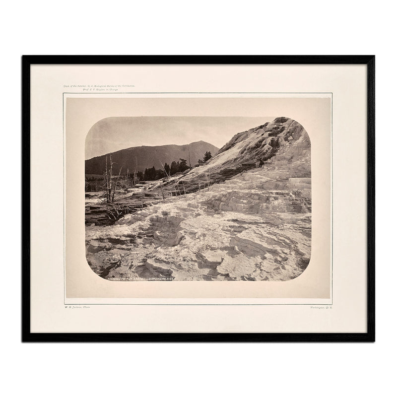 Mammoth Hot Springs on Gardiner's River, Yellowstone 1873 - Muir Way - Photograph