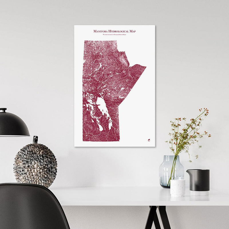 Manitoba Hydrological Map - Muir Way - Hydrology