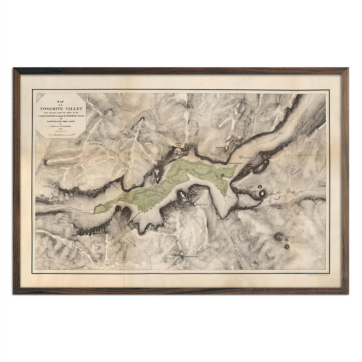 Map of Yosemite Valley 1868