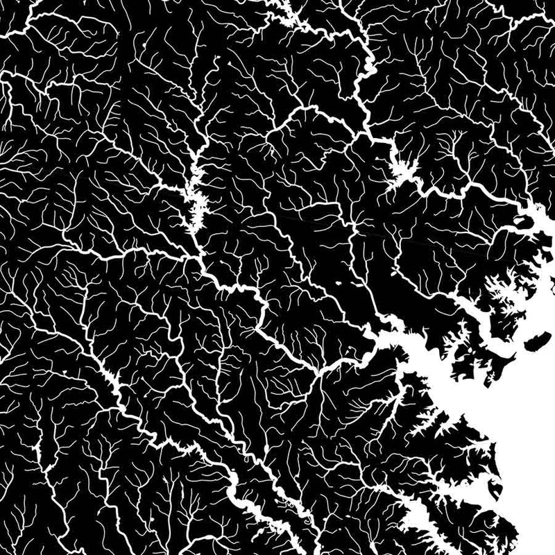 Maryland Hydrological Map - Muir Way - Hydrology