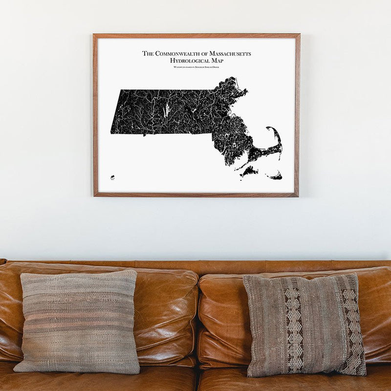Massachusetts Hydrological Map - Muir Way - Hydrology