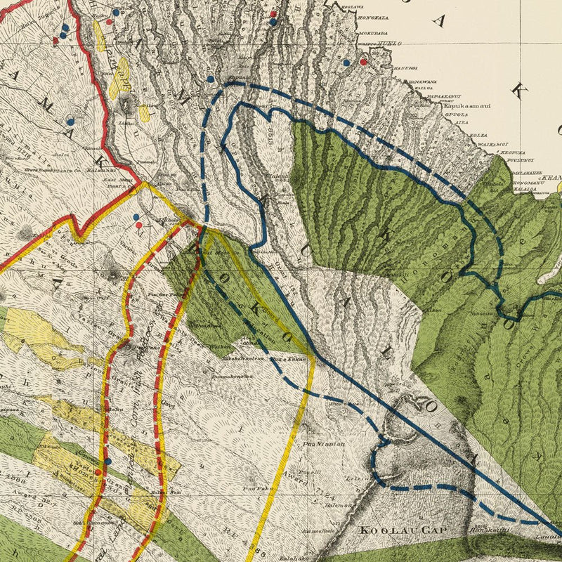 Maui Island 1903 Map - Muir Way - Vintage Map