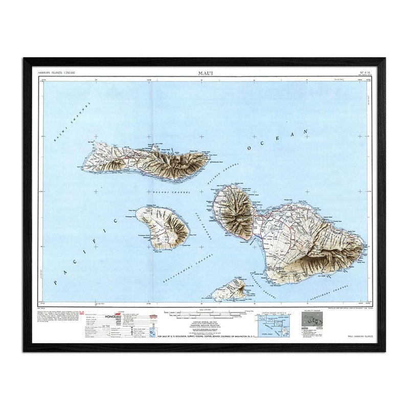 Maui, HI 1951 USGS Map - Muir Way - Vintage Map