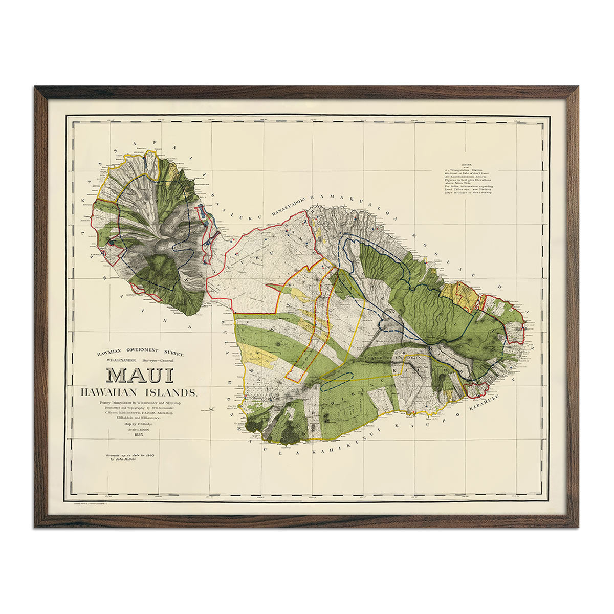 Vintage Map of Maui from 1903