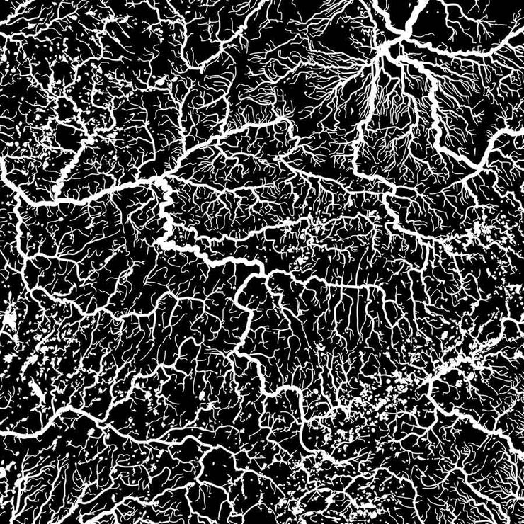 Michigan Hydrology Series Map | Map of rivers, streams & more – Muir Way