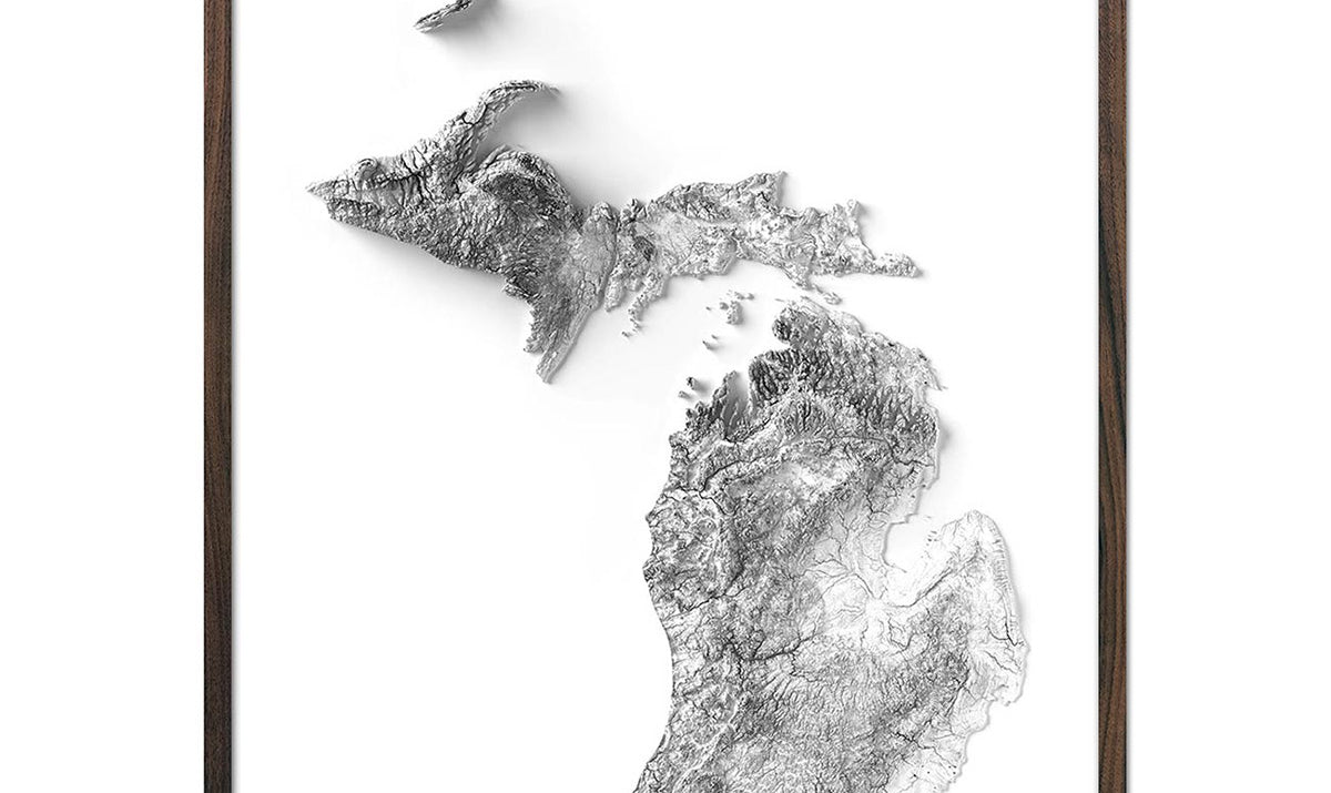 Michigan Elevation Map
