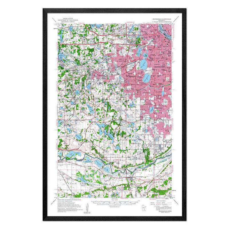 Minneapolis, MN 1954 USGS Map - Muir Way - Vintage Map